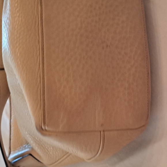 Coach Sarah Pebbled Leather Hobo in Yellow/Taupe - Picture 5 of 9